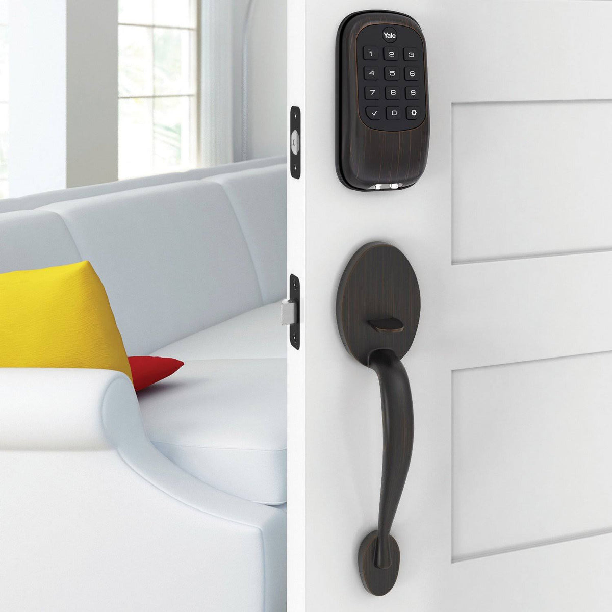 Push Button Deadbolt Polished Brass Y338088