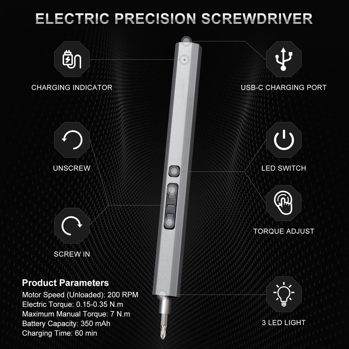 144 in 1 Electric Precision Screwdriver with Magnetic Bits Y2165