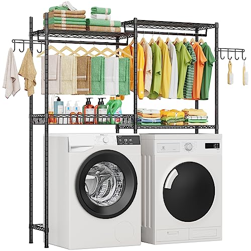 2 Tiers Adjustable Height Clothes Drying Rack T4779