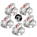 5 Pcs Burner Control Dial Knob for Stove W35271
