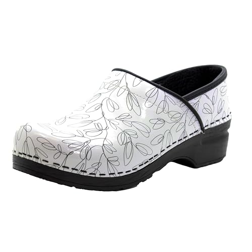 Printed Leather Clogs H1057