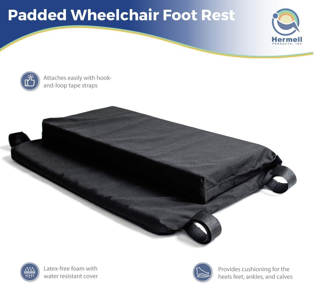 Padded Wheelchair Foot Rest, Black B494499