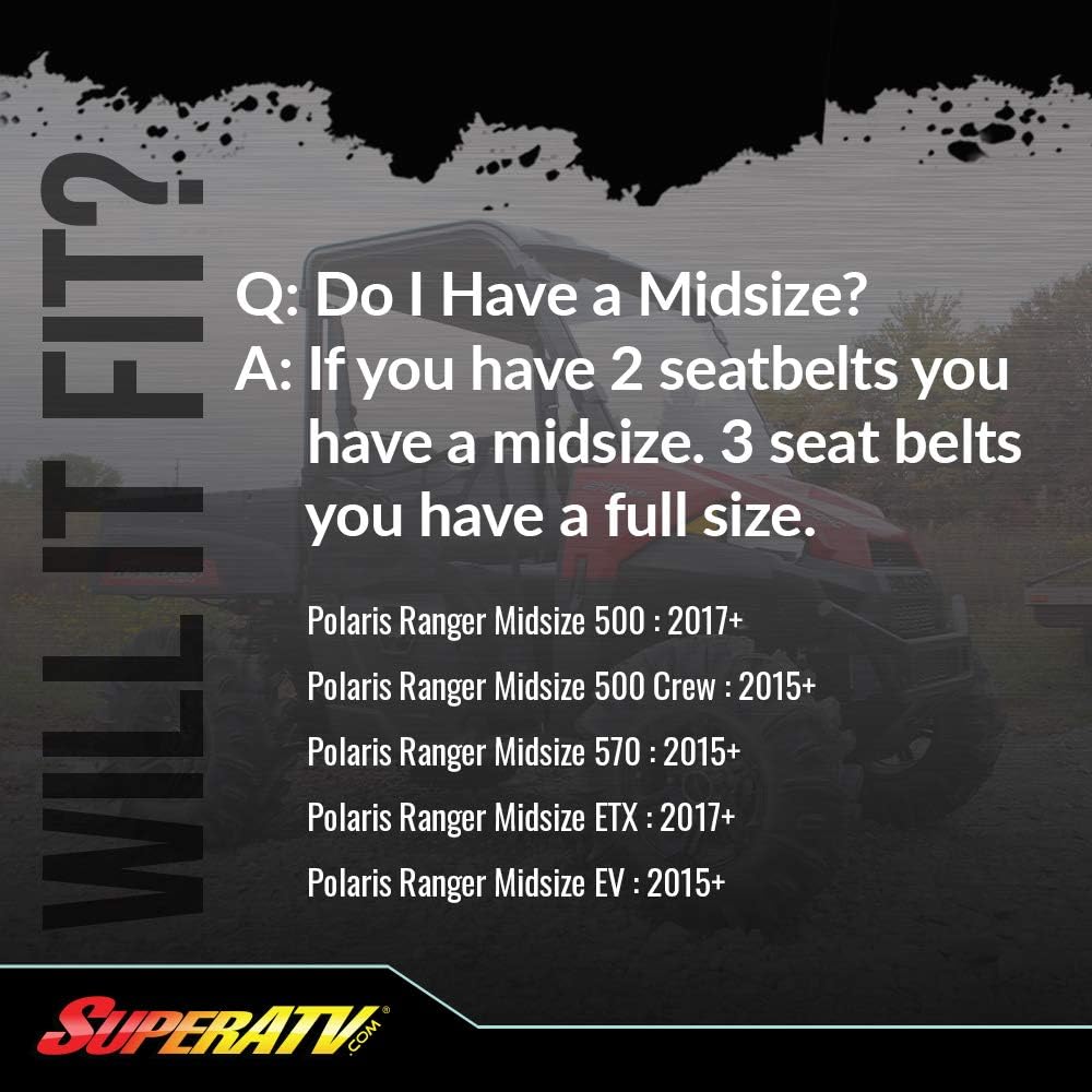 Full Windshield for Midsize Polaris Ranger 570/570 Crew 500 ETX 1/4 Thick Polycarbonate V912764