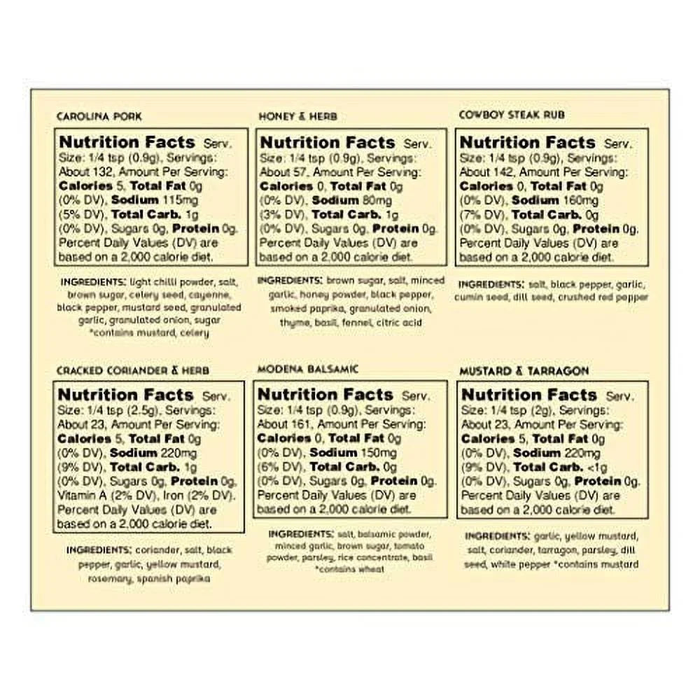 6 Pack Grill Seasonings and Rubs L856093