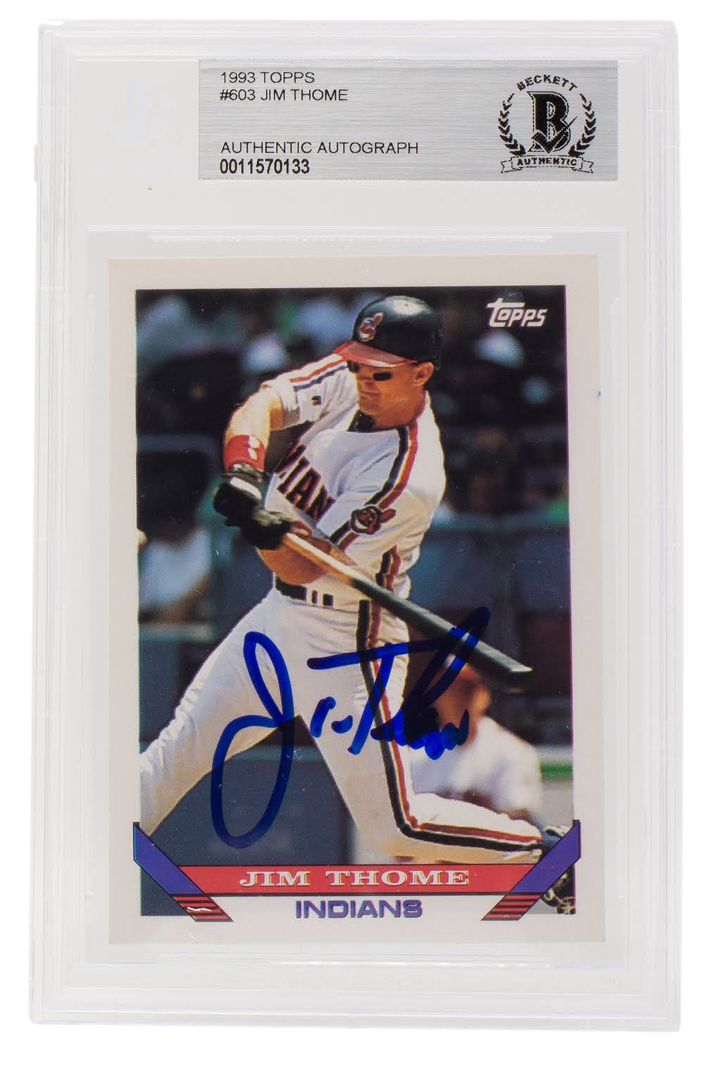 Signed 1993 Topps Baseball Card J10228