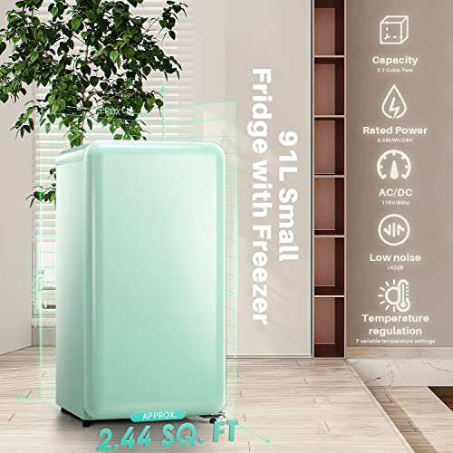 Black 3.2 cu. ft Mini Fridge with Freezer H671353
