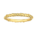 Sterling Silver Gold-Plated Cable Ring T5051