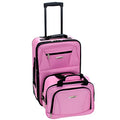 Pink Expandable 2-Piece Softside Upright Luggage Set C5219