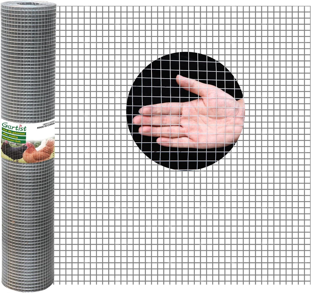 1/2inch 19Ga 48"x50' Galvanized Hardware Cloth Wire Mesh Roll T303339