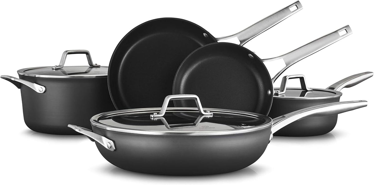 Hard-Anodized Nonstick 8-Piece Cookware Set P249