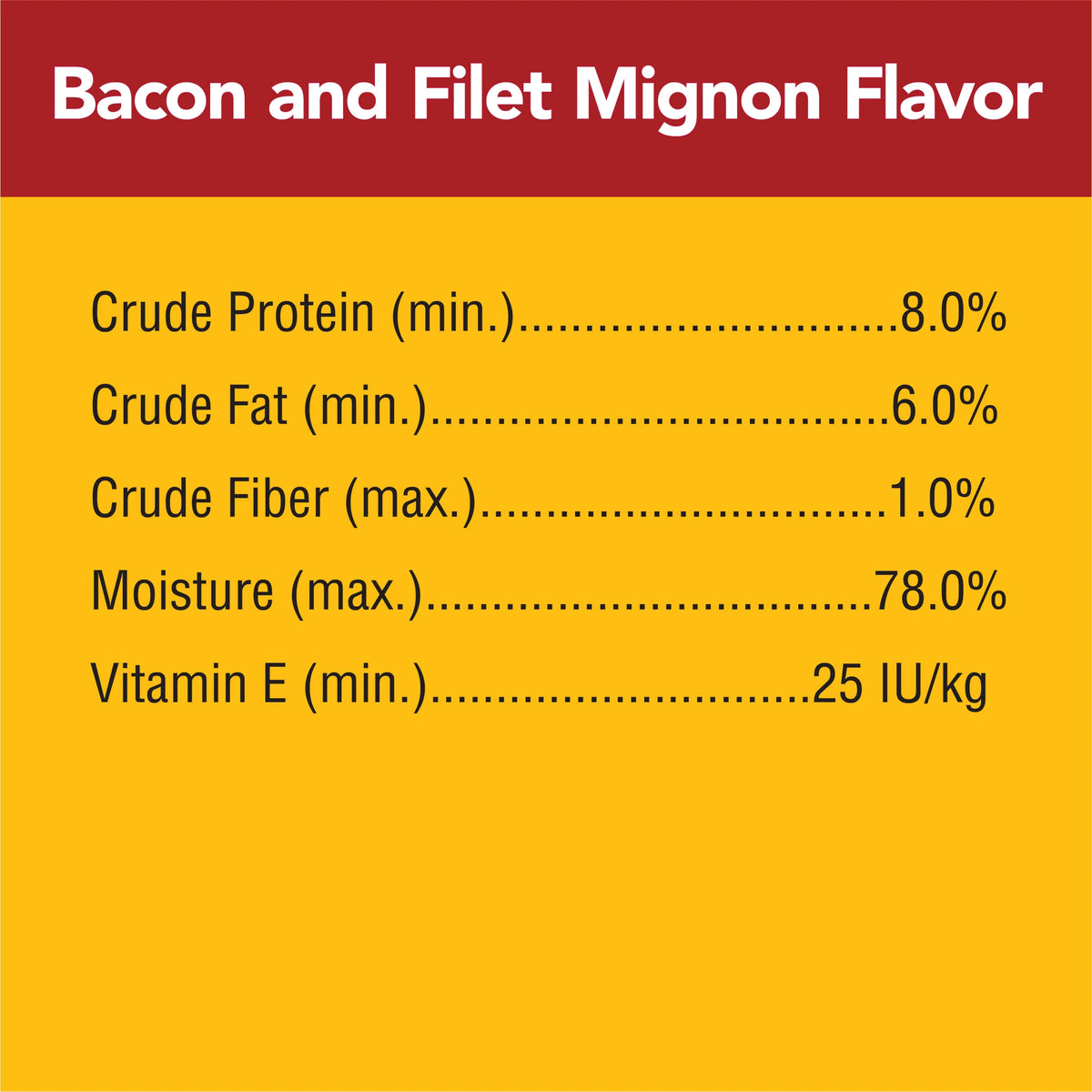 (16 pack) Adult Soft Wet Dog Food Bacon and Filet Mignon Flavor, 3.5 oz Pouch J371
