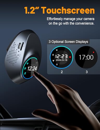 4K Dash Cam with Touch Screen, Built-in 5G WiFi, 64GB Card, Night Vision, Loop Recording B4896
