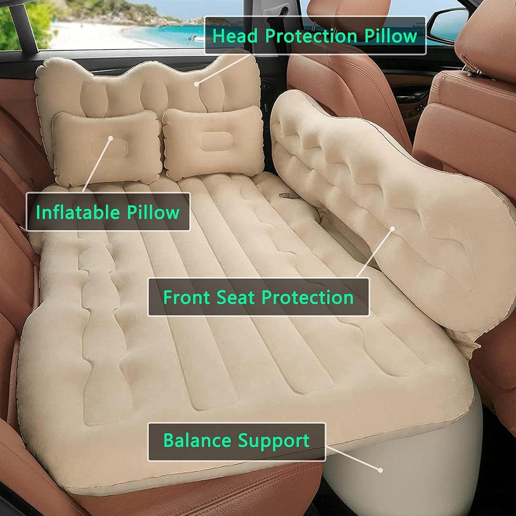 Beige Inflatable Car Air Mattress Z664172