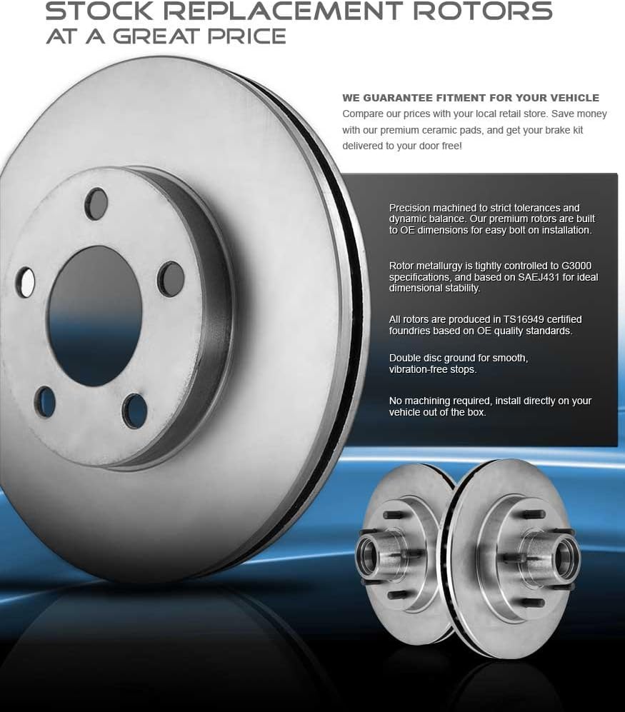 Front and Rear Brake Rotors A3113