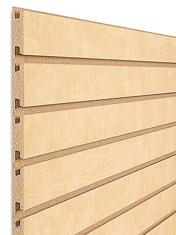 Pack of 2 Birch Melamine Slatwall Panels C4349