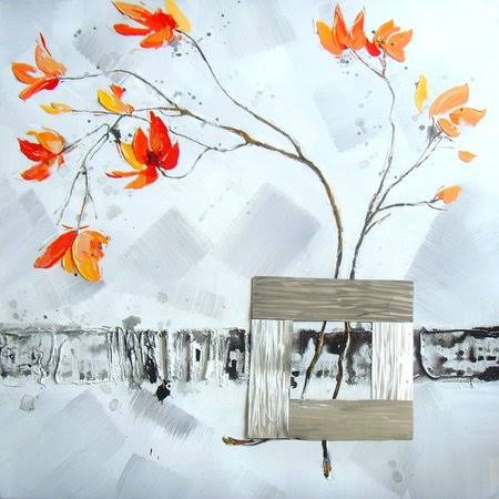 Orange Oil Painting Print on Wrapped Canvas G53308