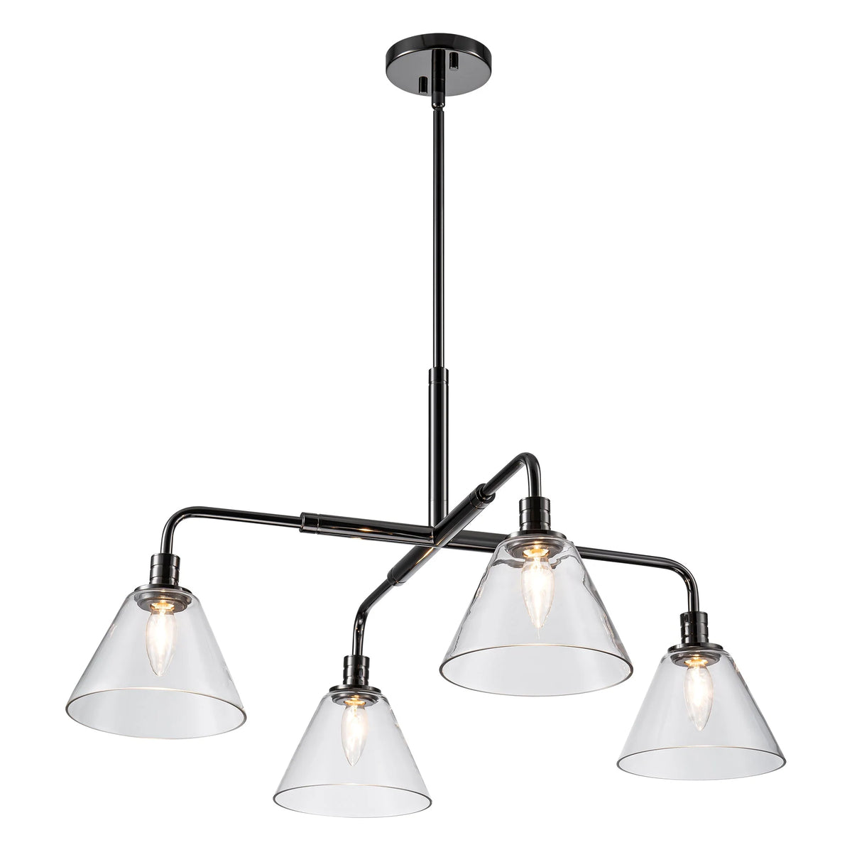 4-Light Dimmable Industrial Chandelier Q9722
