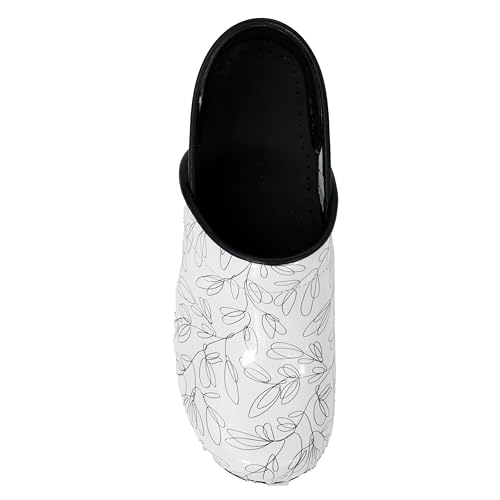 Printed Leather Clogs H1057