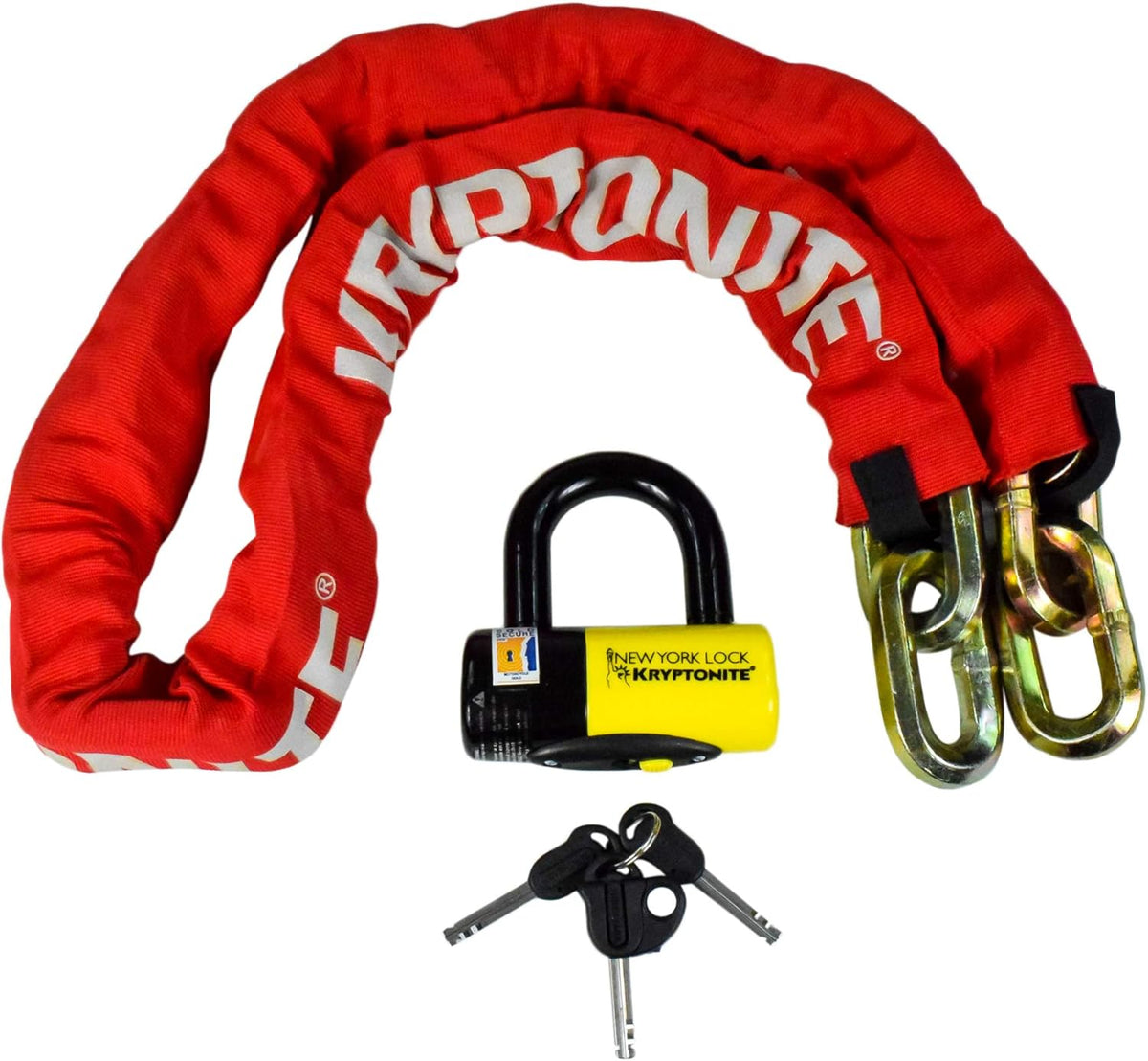 Red 14mm Chain and 15mm Disc Lock O759