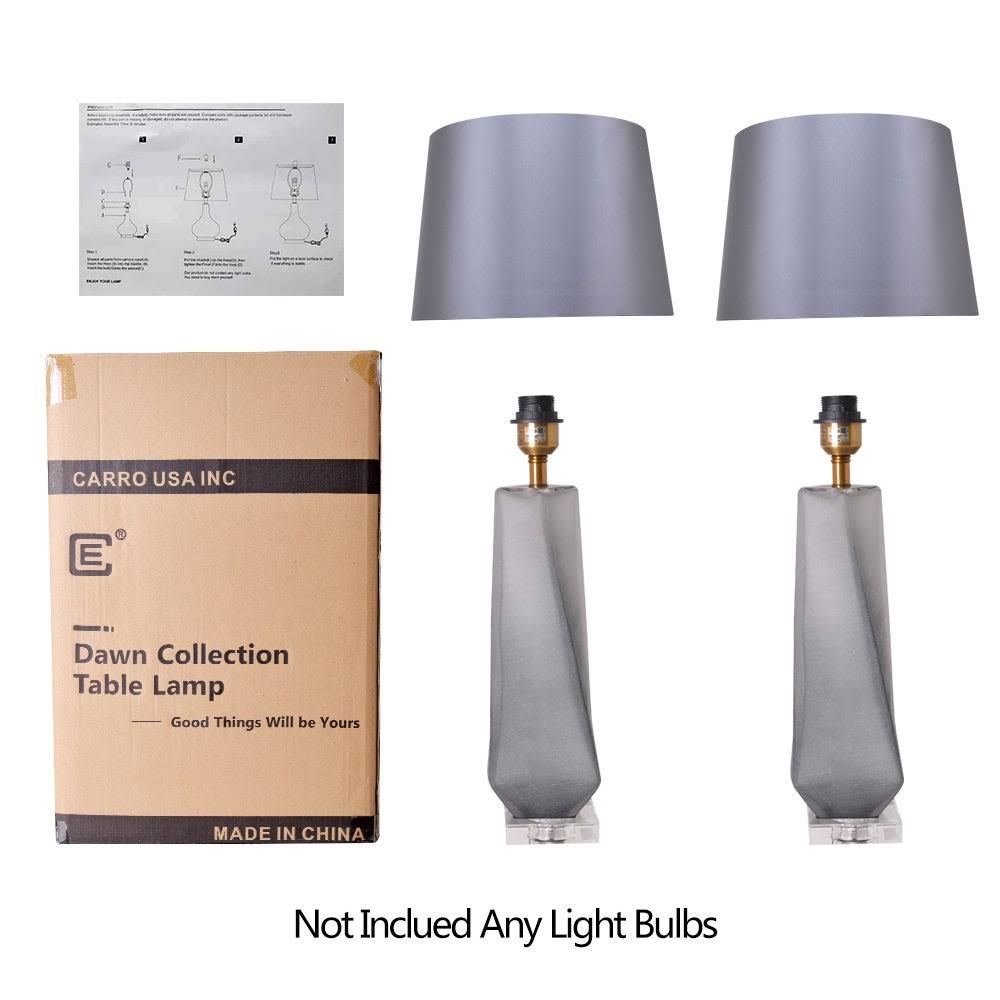 Smoke Grey Table Lamp Set of 2 X395311
