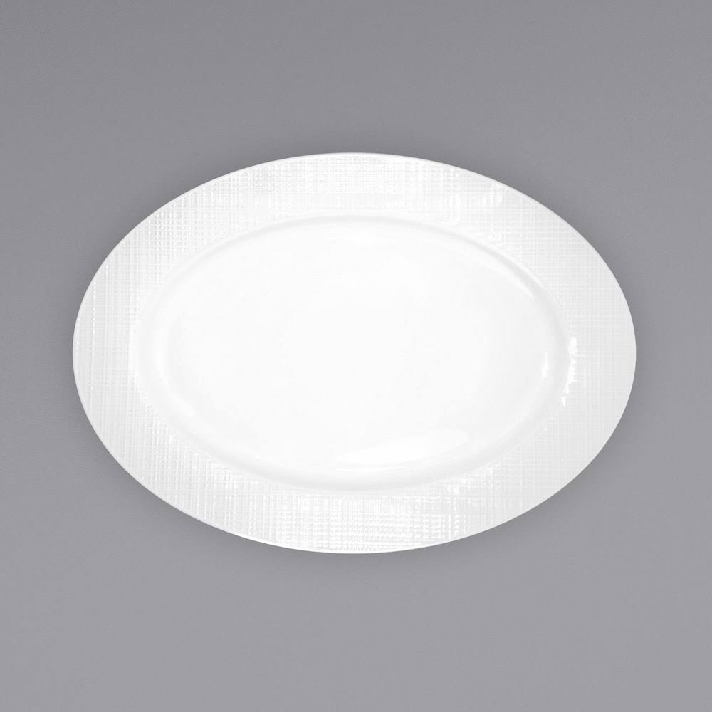 Bright White Stoneware Platter 12/Case D4095