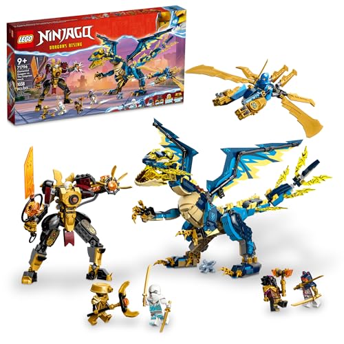 Building Toy Set with Dragon, Mech, Ninja Flyer and 6 Minifigures I171