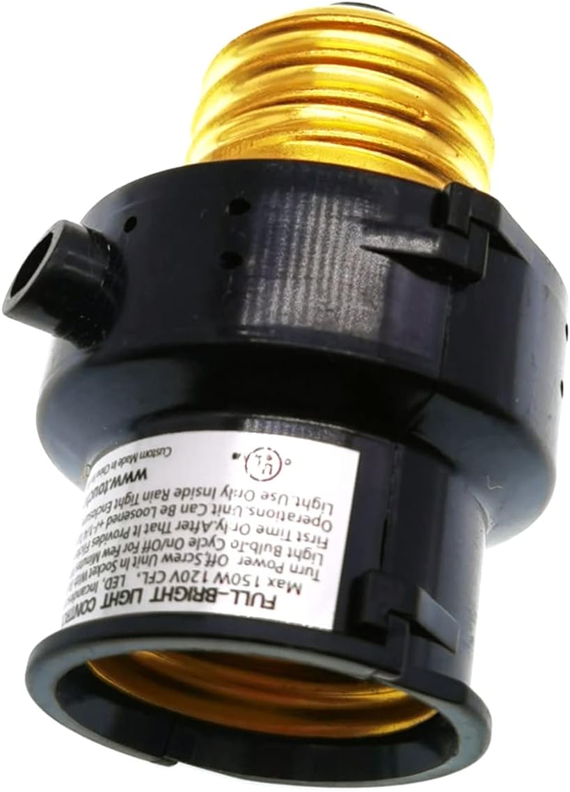 Black Dusk-to-Dawn Light Control Socket for E26 E27 Base Lamps U579982