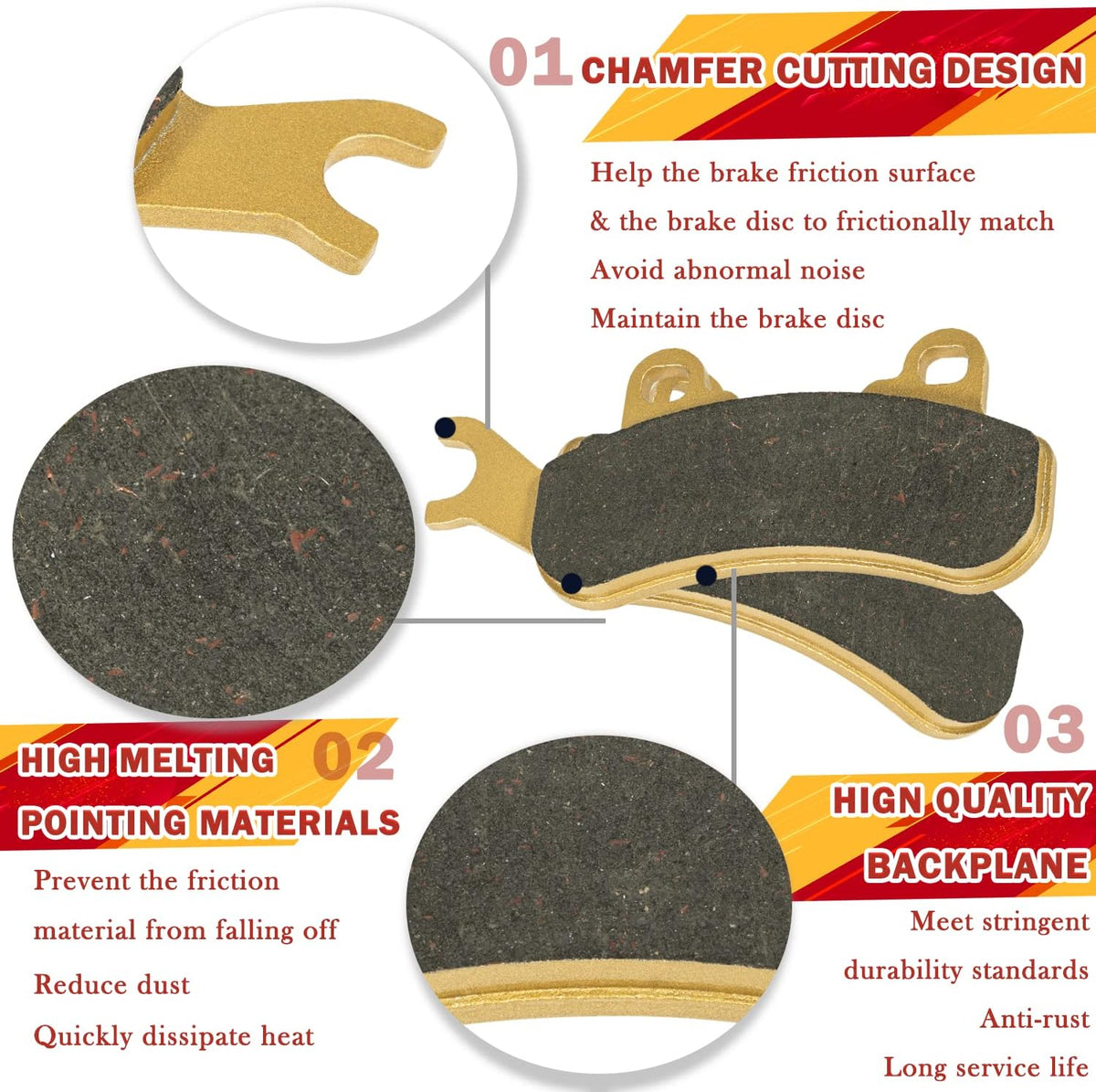 Heavy Duty Front & Rear Ceramic Brake Pad Set B401