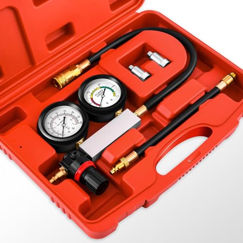 Cylinder Leak Down Tester Kit Automotive Engine Pressure Gauges Compression Test Leakage Detector Tool Set W922386