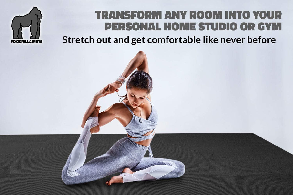 Large Yoga Mat 7' x 5' x 8mm Non-Slip Exercise Mat T909