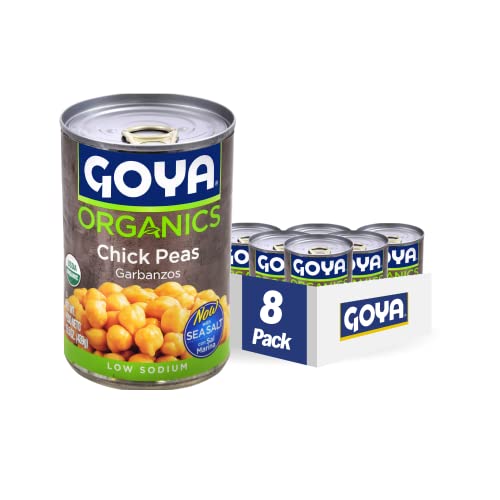 Organic Chick Peas Garbanzo Beans, Low Sodium with Sea Salt, 15.5 Ounce (Pack of 8) R84438