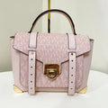Medium Powder Blush PVC Top Handle Satchel Handbag P228