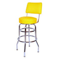 Yellow Double Ring Swivel Bar Stool L57329