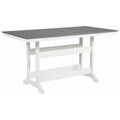 Gray and White Outdoor Plastic Dining Table K78324