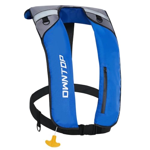 Manual Inflatable Swim Jacket with Zipper Pocket O658