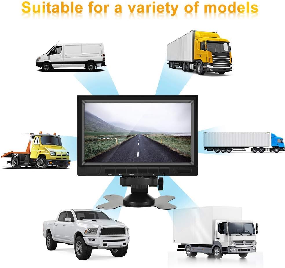 7 inch 1080P Dual Backup Camera with Monitor Kit X9066