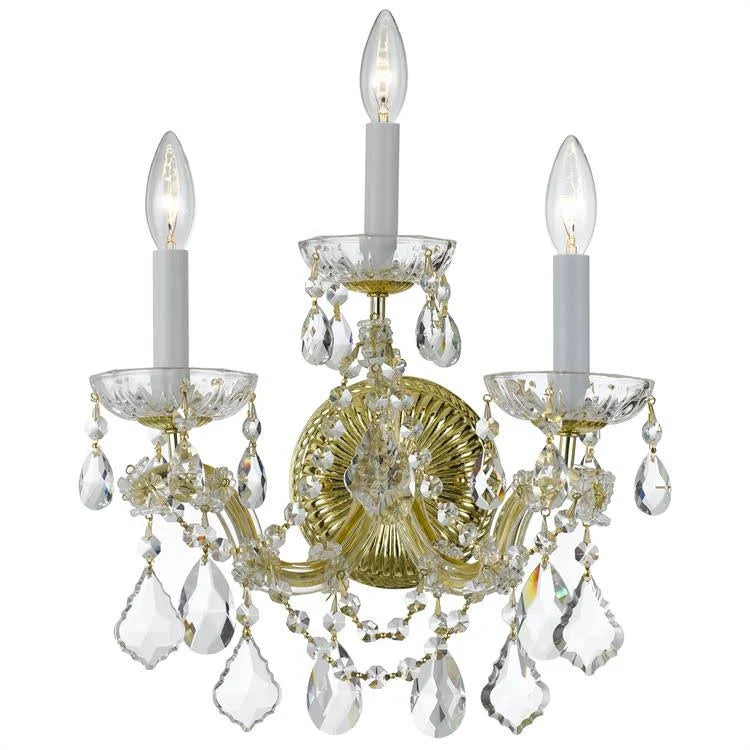 3 Light Sconce, Gold U417
