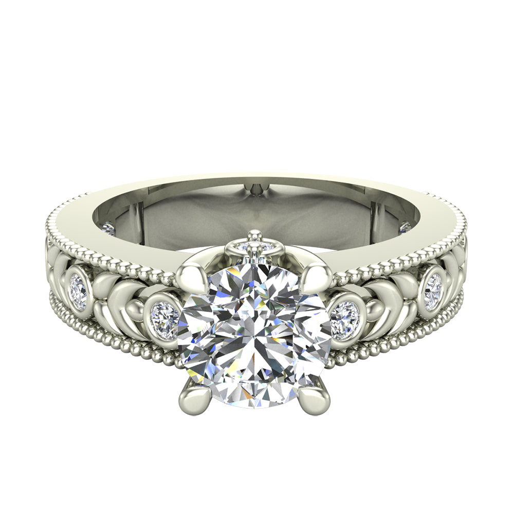 18K White Gold Diamond Engagement Ring M59595
