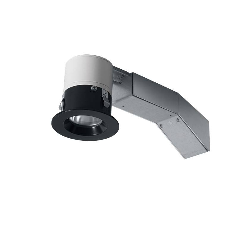 2 inch Round 8W 3000K Dimmable Triac 40 Degree 1/2 inch Trim Black Ring P1888