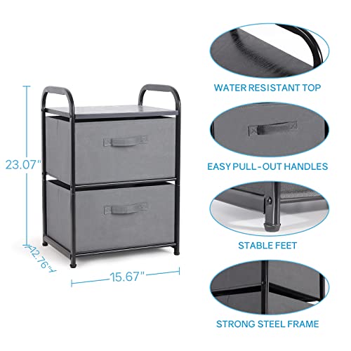 Black 3 Drawer Fabric Dresser O38547