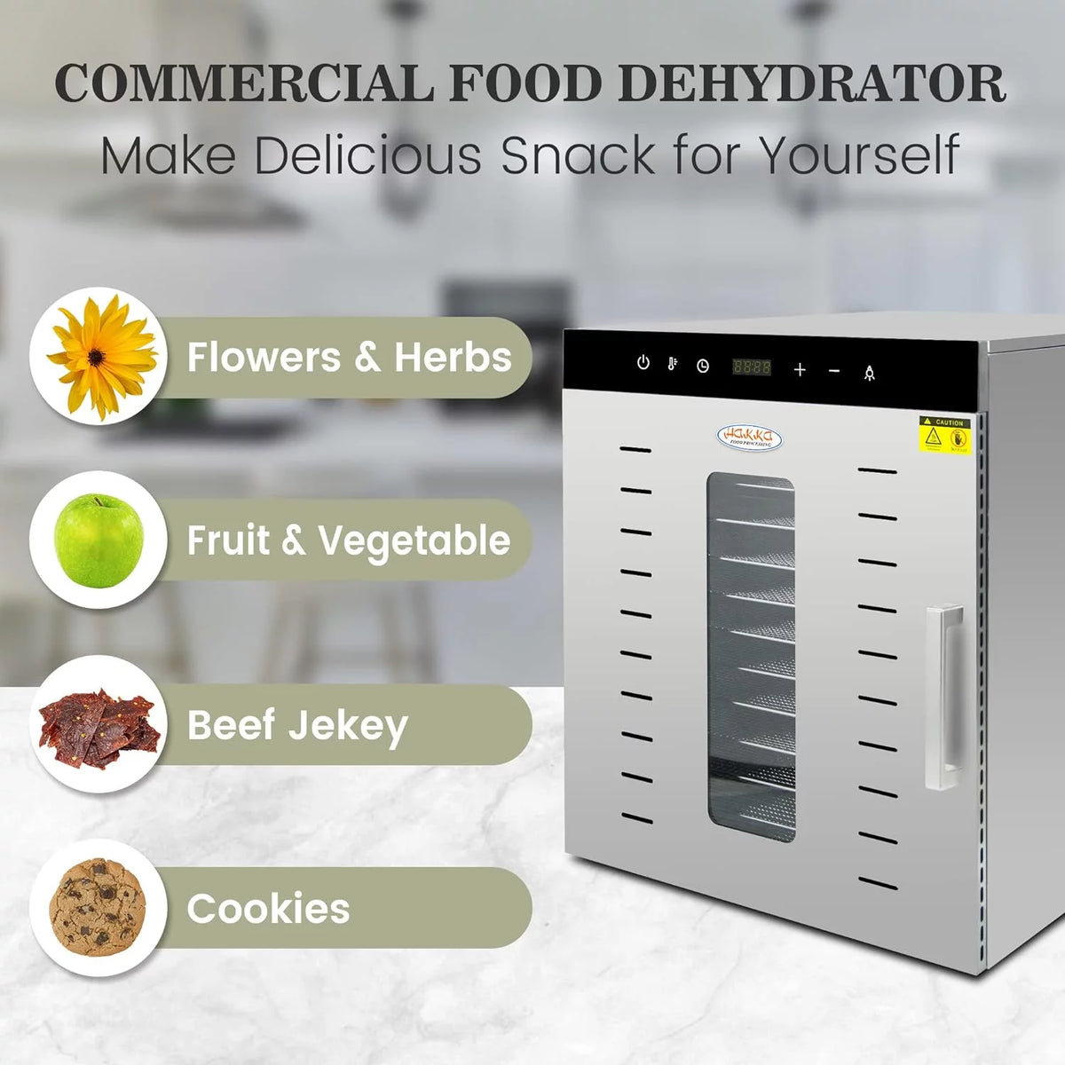 12 Trays Stainless Steel Dehydrator D834
