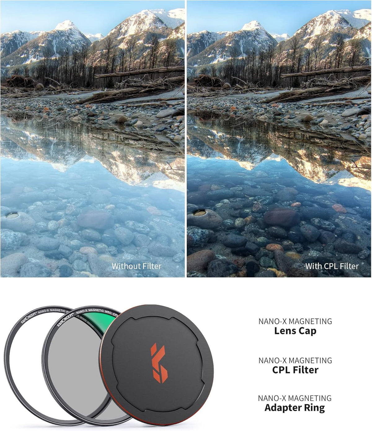 72mm Circular Polarizing Filter Kit with Adapter Ring and Lens Cap Y3574