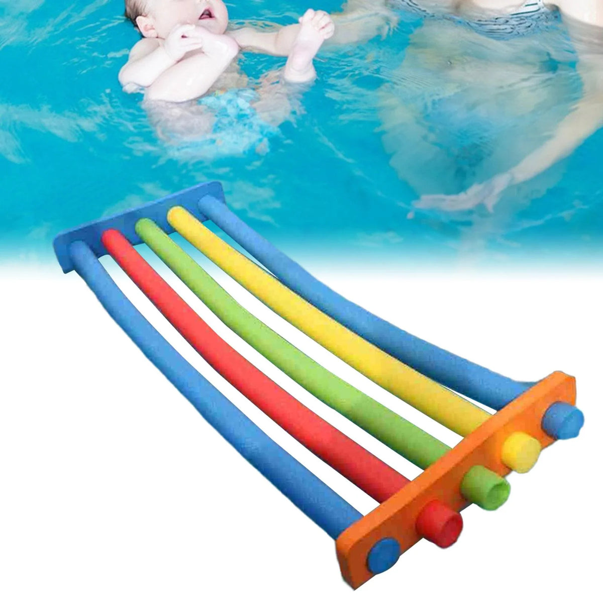 Swim Noodles Connector Foam Flotation Fitting with 5 Holes 52cmx3cmx12cm V4015