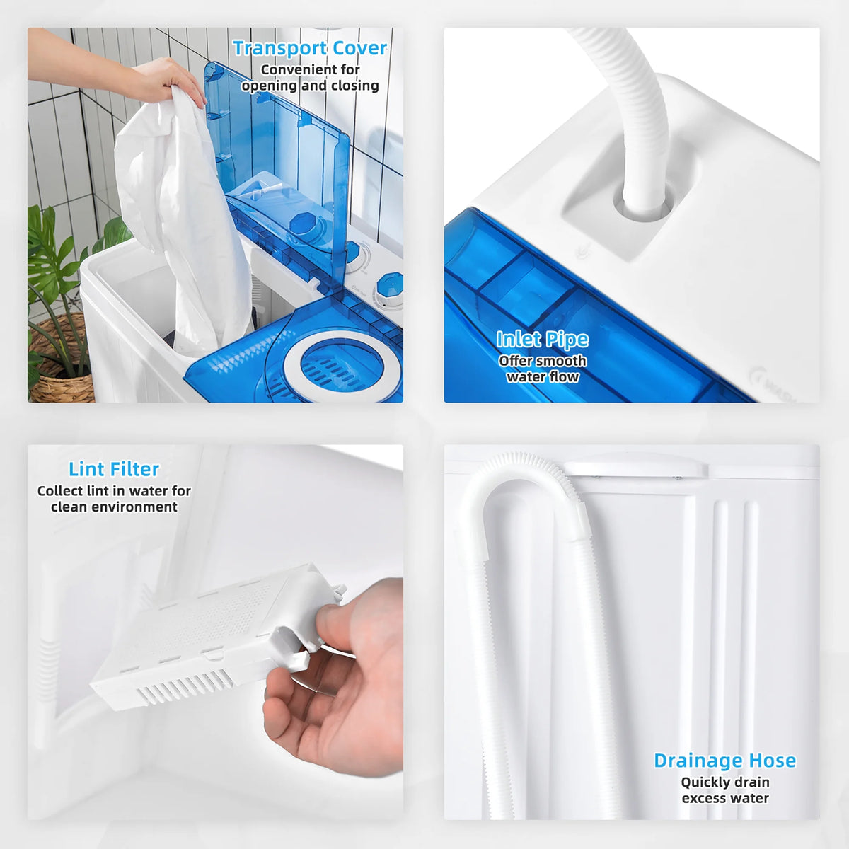 Portable Semi-automatic Twin Tub Washing Machine I619