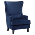 Blue Velvet Wing Back Accent Chair F1400