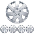 16 Silver ABS Plastic Hubcaps Wheel Cover, 4 Pieces I3775