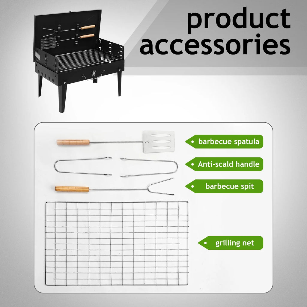 Portable Charcoal BBQ Grill Black X15125