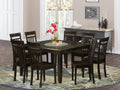 9-piece Cappuccino Dining Set with Wood Chairs J247772