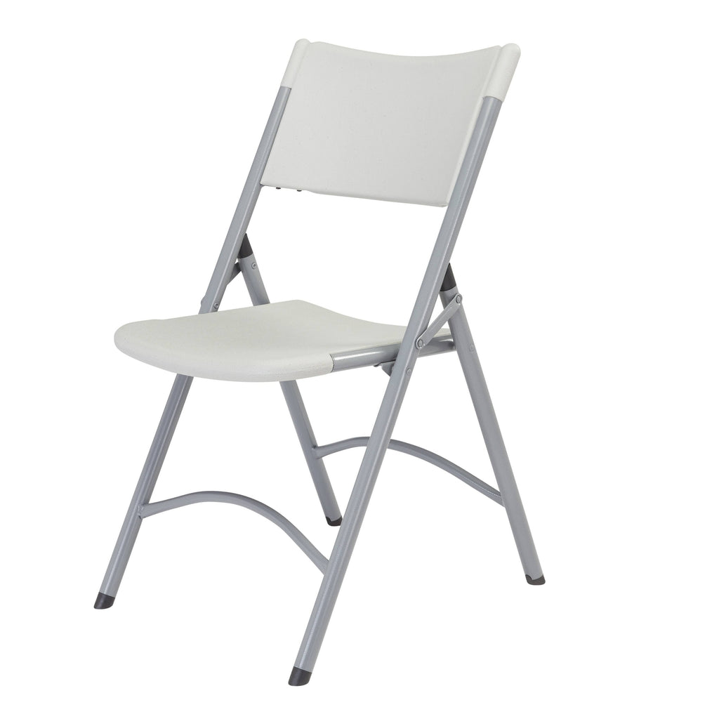 Folding Chair, Plastic, Gray, Pkg of 4 I4576