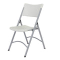 Folding Chair, Plastic, Gray, Pkg of 4 I4576